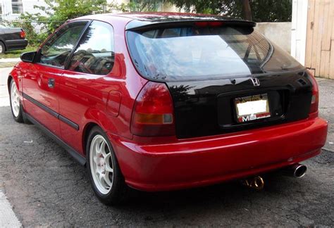 Nj Mint Ek 96 Honda Civic Hatchback Red With Type R Sus 4 Lug Honda