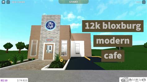Bloxburg cafe tour (quickly) hayley_bontemps i worked in my cafe for 24 hours in. BloxburgMini 12k modern cafe - YouTube