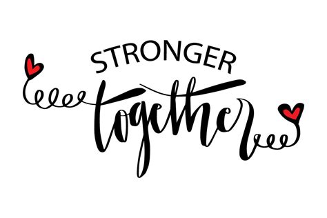 Stronger Together Motivational Quote Graphic By Handhini · Creative