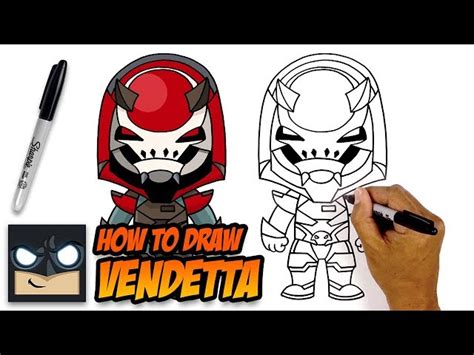 How To Draw Vendetta Fortnite Step By Step Tutorial Videos For Kids