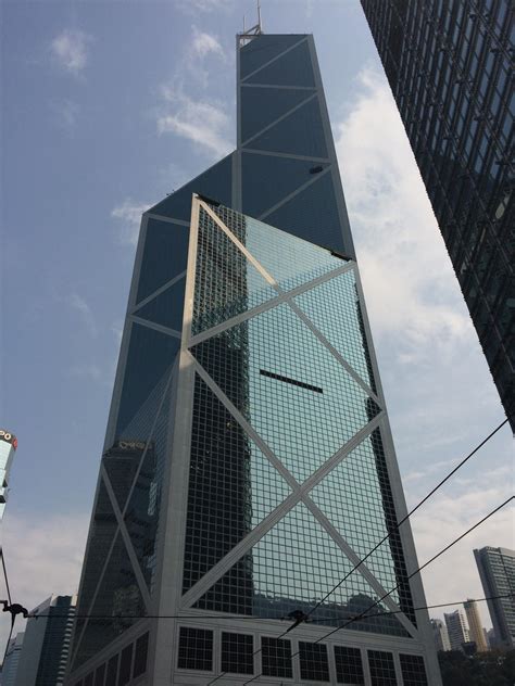 Bank Of China Tower Hong Kong Designed By I M Pei Opened In 1990