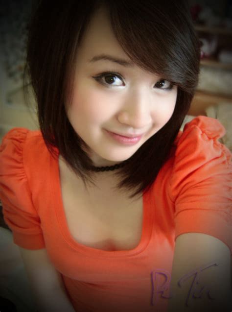 Pe Tin Cute Girl Viet Nam In Orange Shirt ~ Jav Photo Sexy Girl