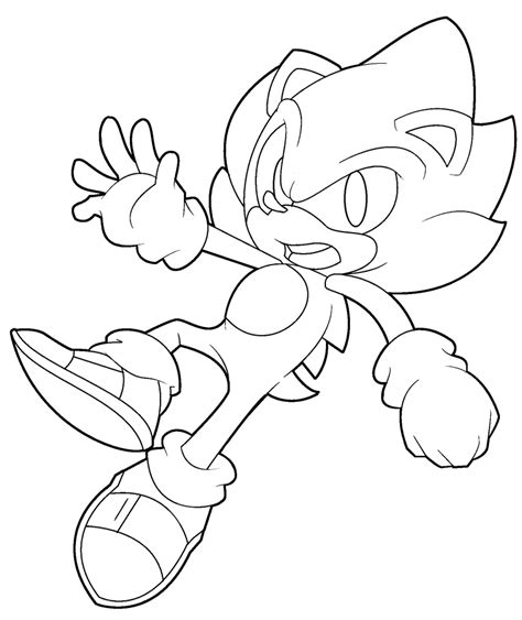Super Sonic Coloring Page By Ten Heart On Deviantart