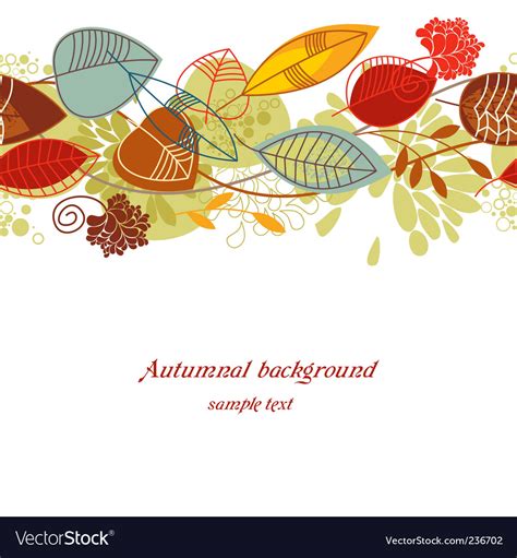 Autumnal Background Royalty Free Vector Image Vectorstock