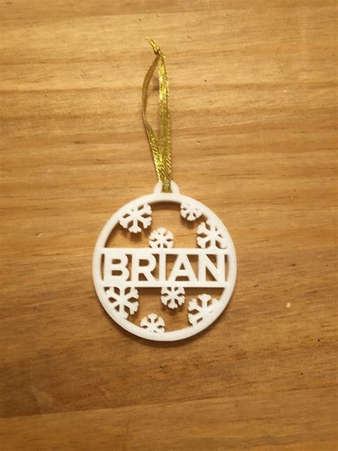 Personalised Christmas Ornament D Printed Tree Decoration Etsy