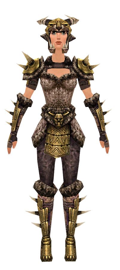 Gallery Of Female Warrior Elite Charr Hide Armor Guild Wars Wiki Gww