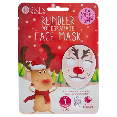 christmas reindeer face mask pomegranate face masks bandm