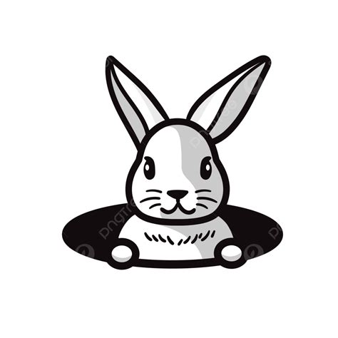 Rabbit On Hole Rabbit Hole Cartoon Png And Vector With Transparent