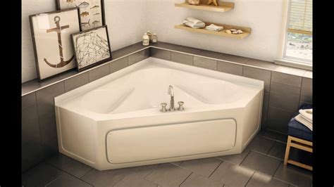 Most bathrooms are not designed to allow for a great deal of elbow room, therefore the less space you can take up with. Bathroom_ Corner Bathtubs For Small Bathrooms - YouTube