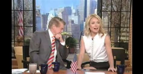 kelly ripa once had a wardrobe malfunction on “live” and regis admitted he was “enjoying it” rare