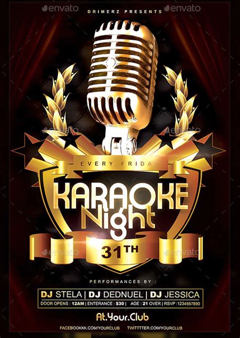 Free Printable Karaoke List Templates