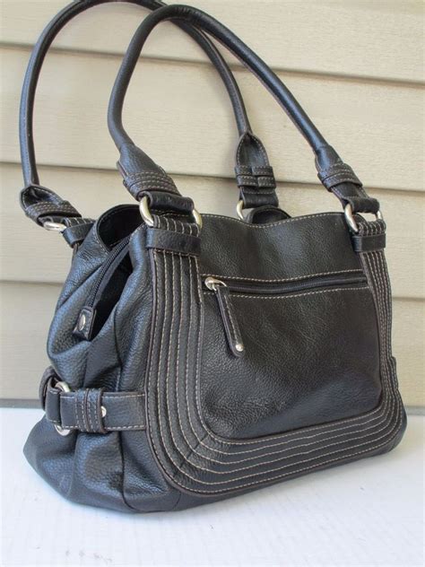 Tignanello Hand Bag Black Leather Tignanello Hobo Fossil Purse