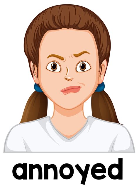 Girl With Annoyed Face 432003 Vector Art At Vecteezy