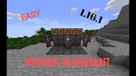 May 22, 2021 · netherite scrap combined with gold ingot will become netherite ingot. How to get Netherite in Minecraft 1.16.1 // First Video ...