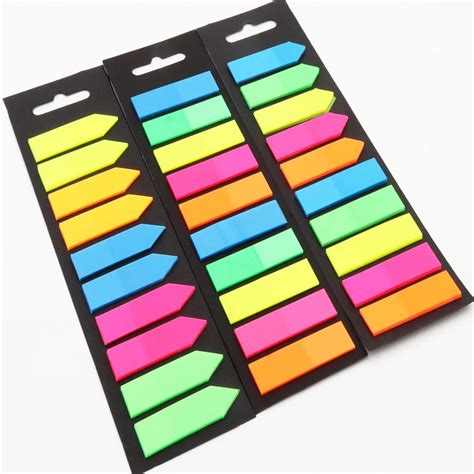 Sheets Fluorescence Self Adhesive Memo Pad Sticky Notes Bookmark