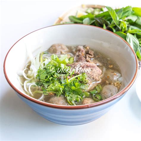 Hanoi Style Beef Noodle Soup With Wok Seared Steak And Fried Garlic