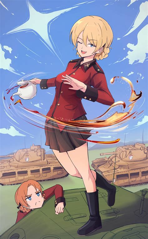 Darjeeling And Orange Pekoe Girls Und Panzer Drawn By Nico Jiang Danbooru