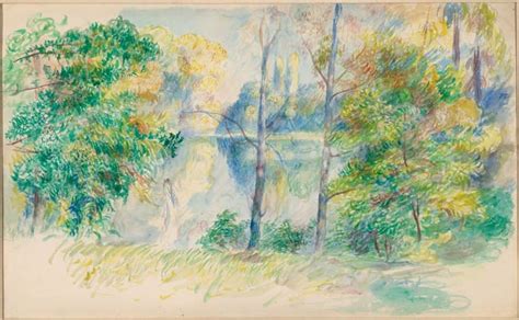 Auguste Renoir View Of A Park Drawings Online The Morgan Library