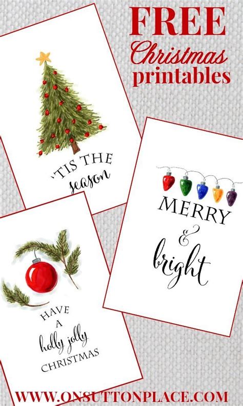 50 Free Christmas Printables On Sutton Place Free Christmas Christmas Printables Free