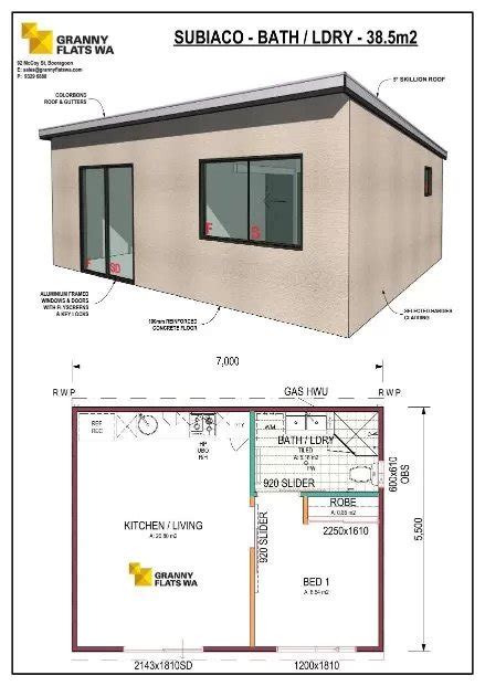 Bedroom Granny Flat Floor Plans Home Interior Design