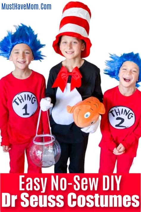 Diy Dr Seuss Costume Ideas Cat In The Hat Costume For Kids And Thing