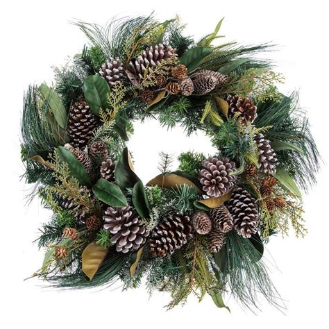 In our collection, you can choose from a range of styles, including magnolia bud branches and single stem magnolias. Pine & Magnolia Leaf Wreath | Hobby Lobby | 5033303 ...