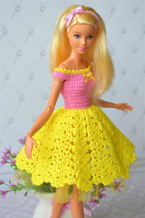 Barbie Clothes Handmade Fashion Doll Fashion Barbie Dress Crochet