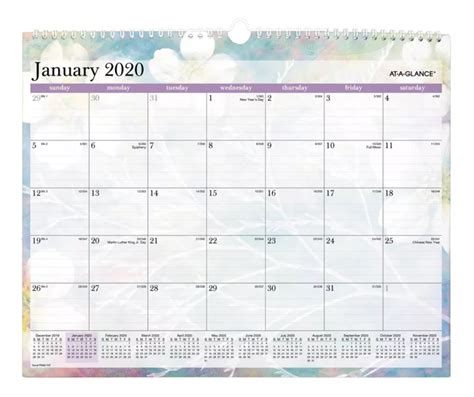 At A Glance Dreams Monthly Wall Calendar 15 X 12 Jan Dec 2020