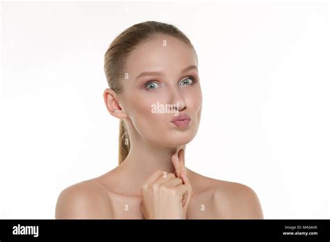 Beautiful Girl Face Perfect Skin Stock Photo Alamy
