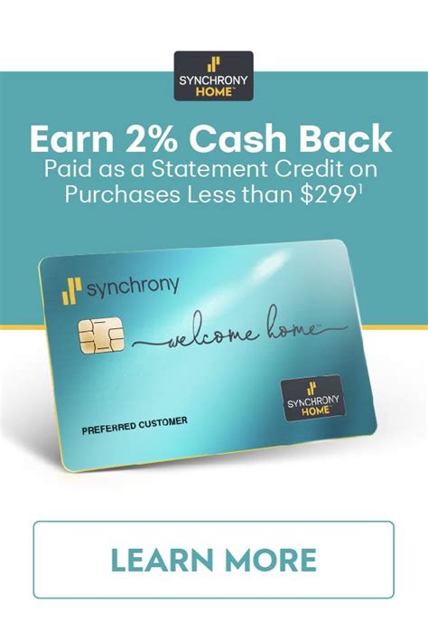 With your registered synchrony credit card account, you can request a credit. With the Synchrony HOME™ Credit Card, you have a ...