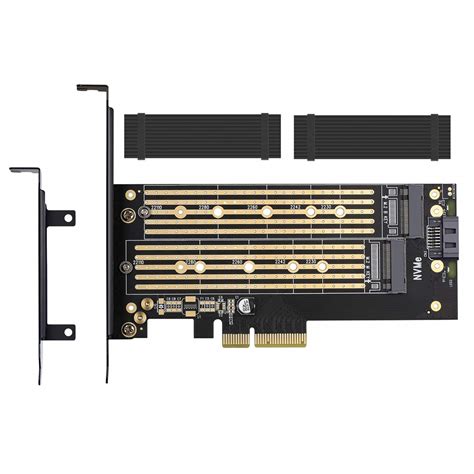 Buy Dual M Pcie Adapter For Sata Or Pcie Nvme Ssd With Advanced Heat