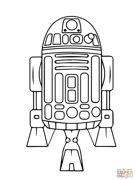 Ausmalbild Astromech Droide RzwoDzwo Ausmalbilder kostenlos zum
