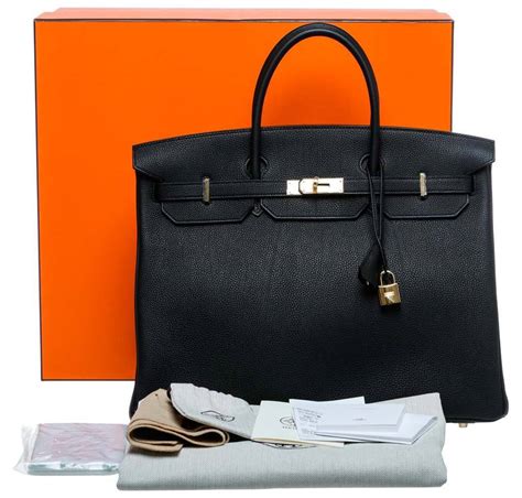 Hermès Birkin 40 Noir Black Togo Leather Ghw Baghunter