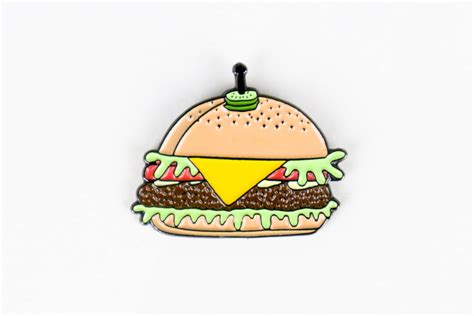 Cheese Burger Enamel Pin Enamel Pins Soft Enamel Pins Pin