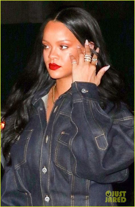 rihanna rocks denim on denim for night out in nyc photo 4274045 rihanna pictures just jared