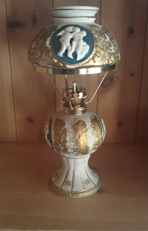Vintage small victorian ceramic finger grip oil lamp kerosene lantern hand paint. Beautiful Ceramic Oil Lamp | Collectors Weekly