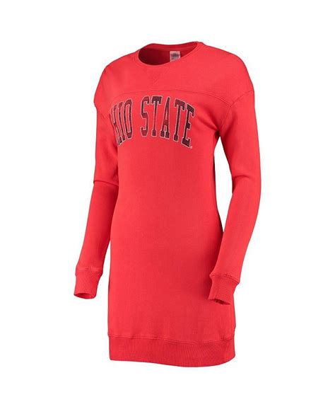 Gameday Couture Women S Scarlet Ohio State Buckeyes 2 Hit Sweatshirt Dress Macy S