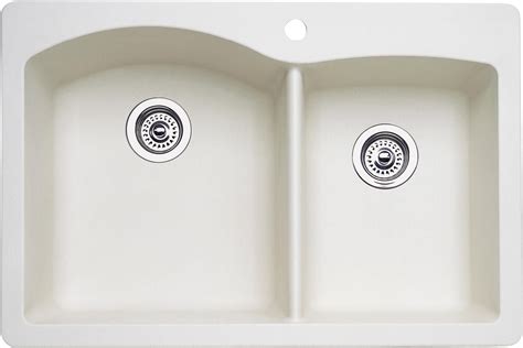 The 60/40 bowl split allows for washing larger items while still leaving the smaller bowl open. Blanco Diamond 33", Undermount or Drop-In Granite ...