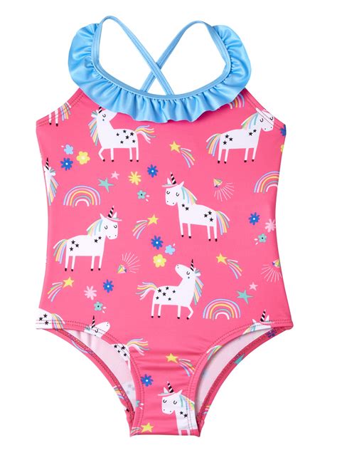 Wippette Baby Toddler Girl Unicorn One Piece Swimsuit