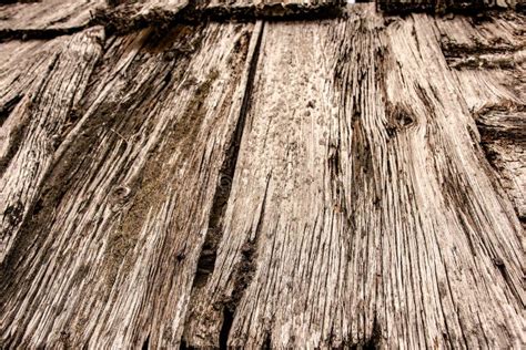 Old Grunge Wooden Roof Texture And Vintage Background Surface Stock