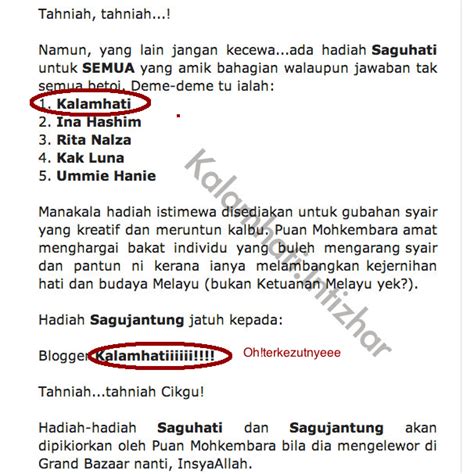 Need the translation of saguhati in english but even don't know the meaning? Kalamhati: KALAMHATI DAPAT HADIAH SAGUHATI DAN SAGUJANTUNG ...