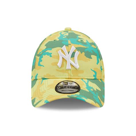 Official New Era New York Yankees Mlb Camo Pack Yellow 9forty Strapback