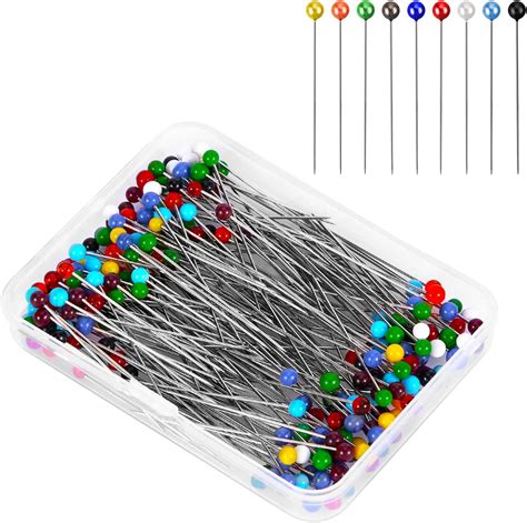 250 Pieces Sewing Pins Straight Pin For Fabric Pearlized