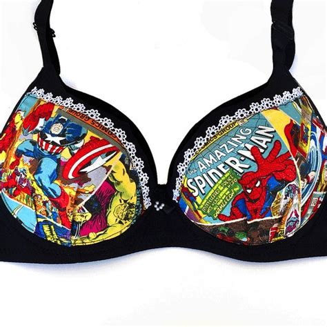spiderman bra captain america print bra super hero patched