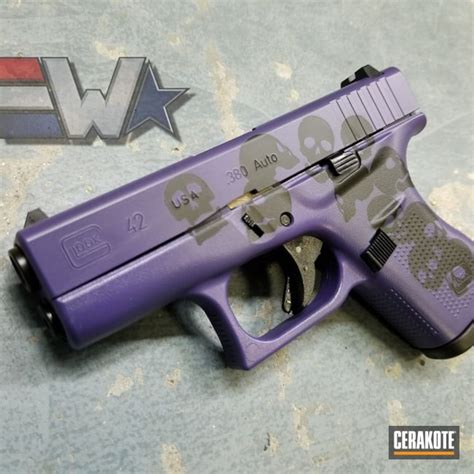 Cerakoted Glock 42 Using Bright Purple And Graphite Black By B Wicked Cerakote