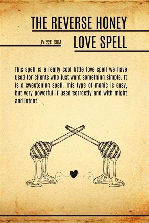 The Reverse Honey Love Spell [video] Recipe [video] In 2021 Love Spells Witchcraft Love