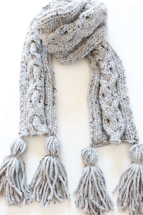 How To Knit An Easy Cable Scarf Free Pattern A Box Of Twine