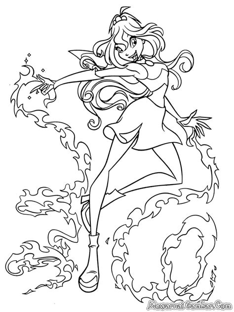 Mewarnai Gambar Winx Club Mewarnai Gambar