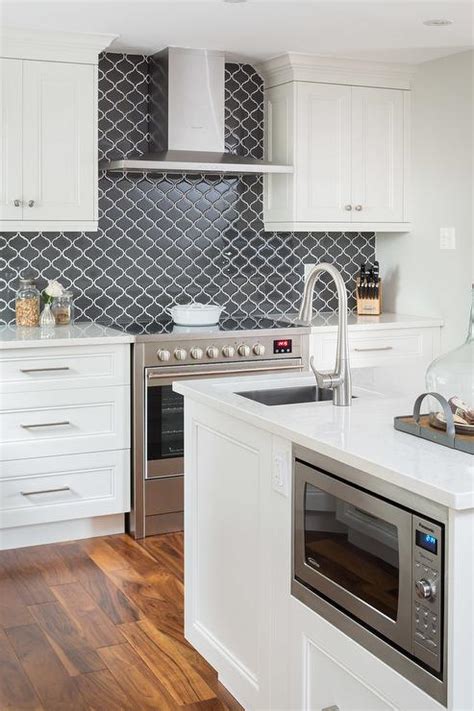 White Kitchen Cabinets With Black And Backsplash Kitchen Cabinet Ideas