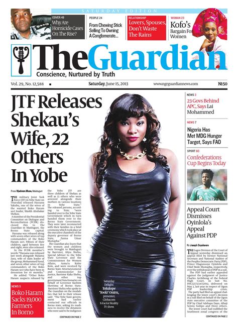 Sat 15 June 2013 The Guardian Nigeria By The Guardian Newspaper Issuu